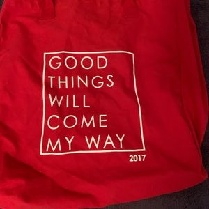 Peace Love World 2017 Red Tote